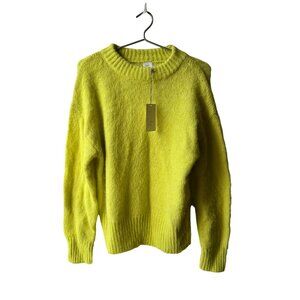 New with Tags Women's Size M A New Day Neon Yellow Knit Fuzzy Soft Sweater